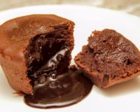 Шоколадные кексы с жидкой начинкой