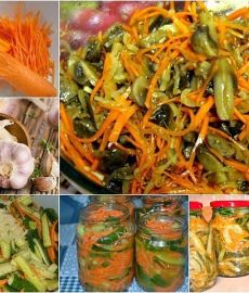 Салат «Огурцы с морковью по корейски»