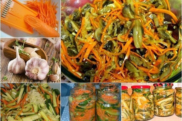 Салат «Огурцы с морковью по корейски»