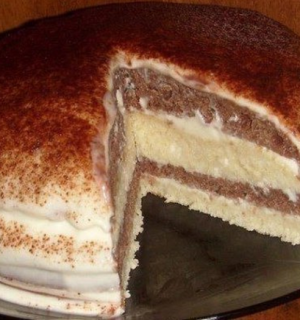 Торт «Зебра» на кефире