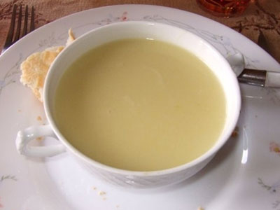 Суп приготовленный на воде с добавлением риса (слизистый)