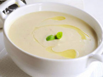 Перловый суп (слизистый) с добавлением желтка и соевого масла